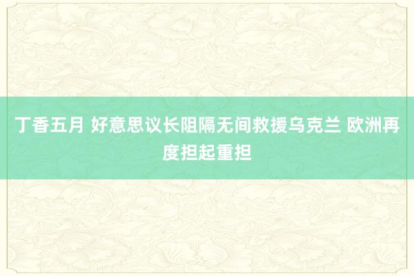 丁香五月 好意思议长阻隔无间救援乌克兰 欧洲再度担起重担