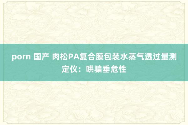 porn 国产 肉松PA复合膜包装水蒸气透过量测定仪：哄骗垂危性