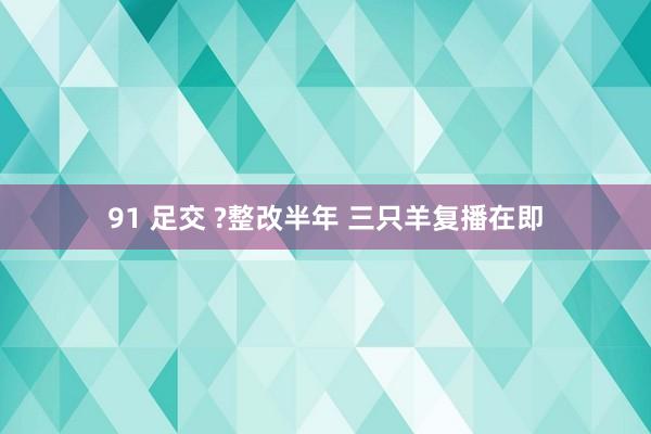 91 足交 ?整改半年 三只羊复播在即