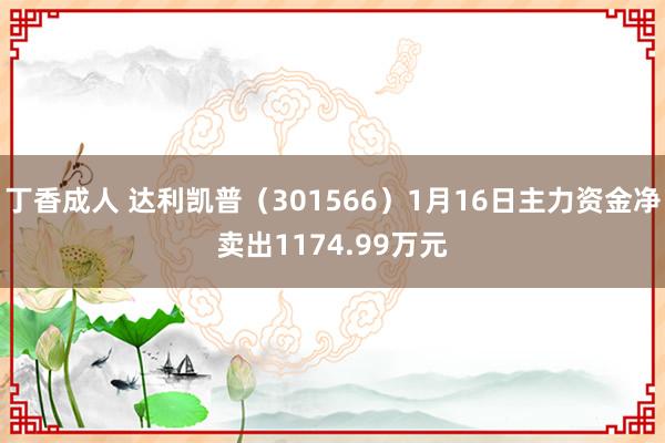 丁香成人 达利凯普（301566）1月16日主力资金净卖出1174.99万元