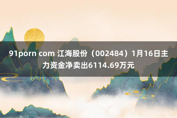 91porn com 江海股份(002484)1月16日主力资金净卖出6114.69万元