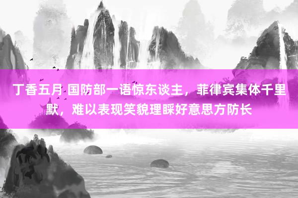 丁香五月 国防部一语惊东谈主，菲律宾集体千里默，难以表现笑貌理睬好意思方防长