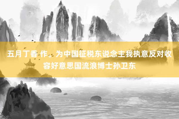 五月丁香 作。为中国征税东说念主我执意反对收容好意思国流浪博士孙卫东
