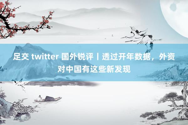 足交 twitter 国外锐评丨透过开年数据，外资对中国有这些新发现