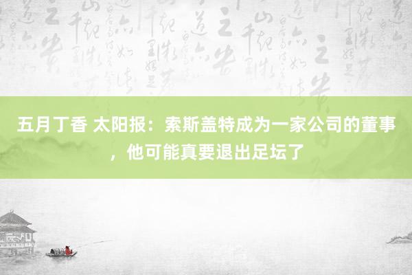五月丁香 太阳报：索斯盖特成为一家公司的董事，他可能真要退出足坛了
