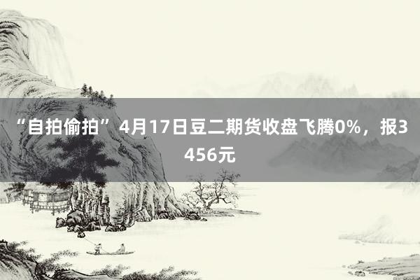 “自拍偷拍” 4月17日豆二期货收盘飞腾0%，报3456元