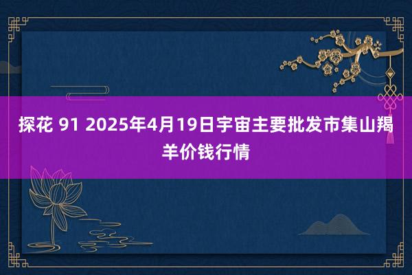 探花 91 2025年4月19日宇宙主要批发市集山羯羊价钱行情