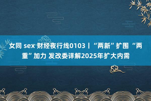 女同 sex 财经夜行线0103丨“两新”扩围 “两重”加力 发改委详解2025年扩大内需